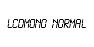LCDMono Normal Font