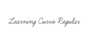 Learning Curve Regular Font