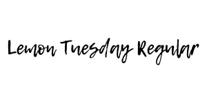 Lemon Tuesday Regular Font