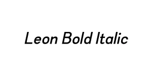 Leon Bold Italic Font