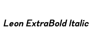 Leon ExtraBold Italic Font