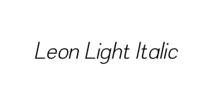 Leon Light Italic Font