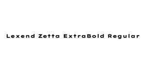Lexend Zetta ExtraBold Regular Font