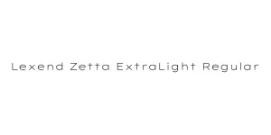 Lexend Zetta ExtraLight Regular Font