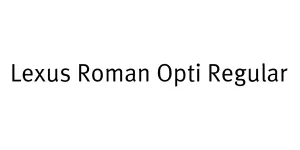 Lexus Roman Opti Regular Font