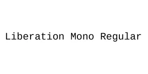 Liberation Mono Regular Font