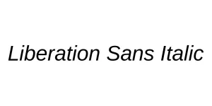 Liberation Sans Italic Font