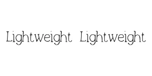 Lightweight Lightweight Font