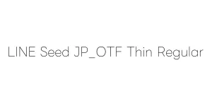 LINE Seed JP_OTF Thin Regular Font
