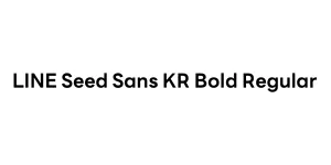 LINE Seed Sans KR Bold Regular Font