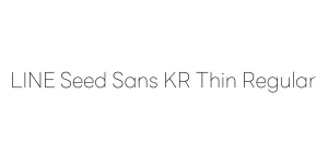 LINE Seed Sans KR Thin Regular Font