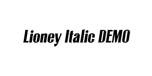 Lioney Italic DEMO Font