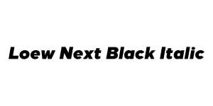 Loew Next Black Italic Font