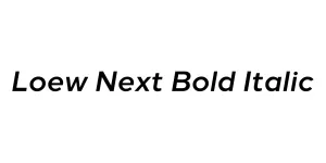 Loew Next Bold Italic Font