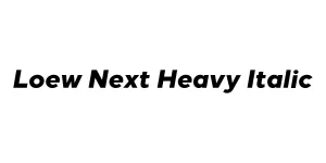 Loew Next Heavy Italic Font