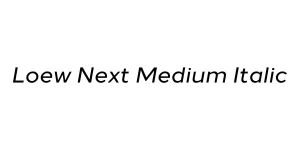 Loew Next Medium Italic Font
