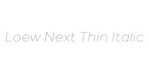 Loew Next Thin Italic Font