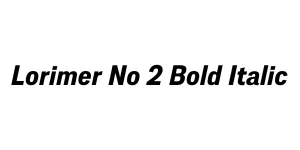 Lorimer No 2 Bold Italic Font