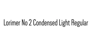 Lorimer No 2 Condensed Light Regular Font