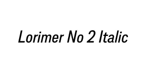 Lorimer No 2 Italic Font