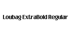 Loubag ExtraBold Regular Font