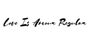 Love Is Amour Regular Font