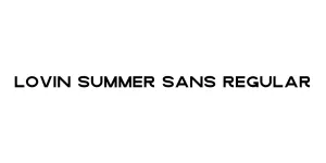 Lovin Summer Sans Regular Font