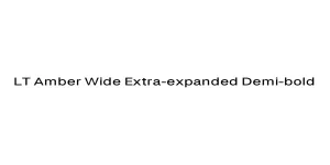 LT Amber Wide Extra-expanded Demi-bold Font