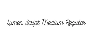 Lumen Script Medium Regular Font