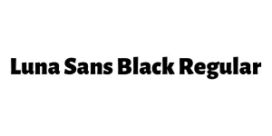 Luna Sans Black Regular Font