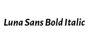 Luna Sans Bold Italic Font