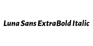 Luna Sans ExtraBold Italic Font