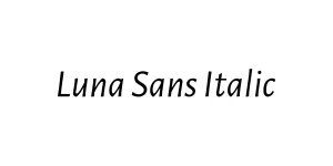 Luna Sans Italic Font
