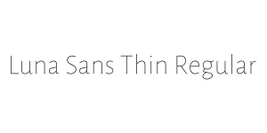 Luna Sans Thin Regular Font