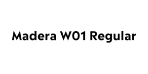 Madera W01 Regular Font
