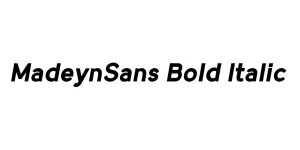 MadeynSans Bold Italic Font