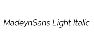 MadeynSans Light Italic Font