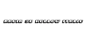Magia 3D Hollow Italic Font