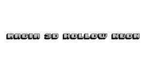 Magia 3D Hollow-Neon Font