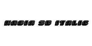 Magia 3D Italic Font