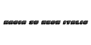 Magia 3D Neon Italic Font