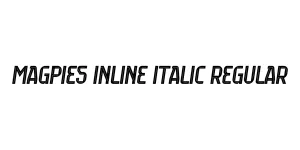 Magpies Inline Italic Regular Font