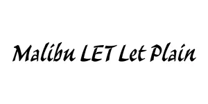 Malibu LET Let Plain Font