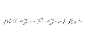 Malibu Sunset Free Script Ita Regular Font