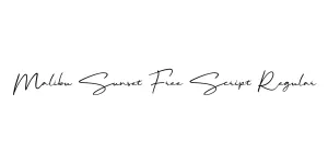 Malibu Sunset Free Script Regular Font