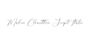 Malone Clemettine Script Italic Font