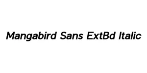 Mangabird Sans ExtBd Italic Font