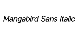 Mangabird Sans Italic Font
