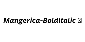 Mangerica-BoldItalic ☞ Font