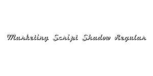 Marketing Script Shadow Regular Font